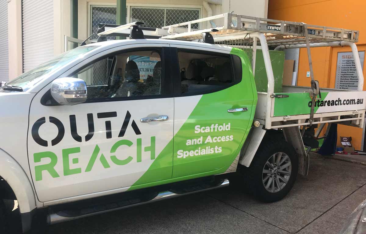 Ute half wrap, business signage toyota