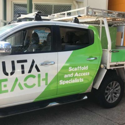 Ute half wrap, business signage toyota